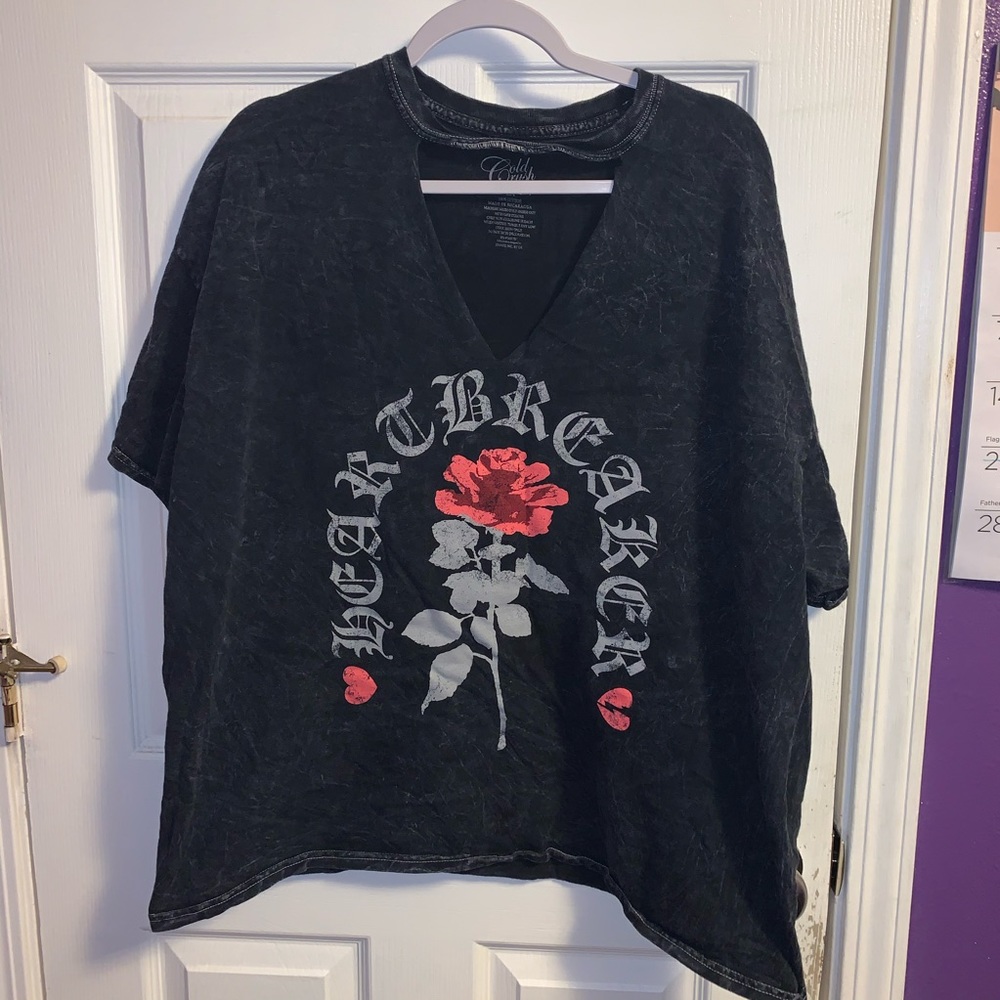V-Cutout Black Top